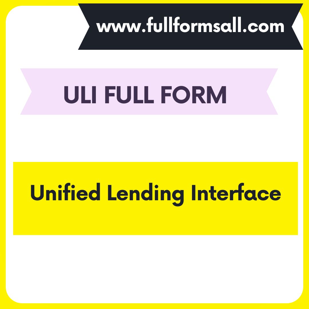 ULI FULL FORM IN BANKING